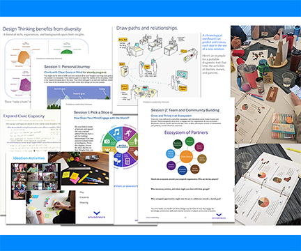 Collage of Envisioneurs course materials Collage of Envisioneurs course materials
